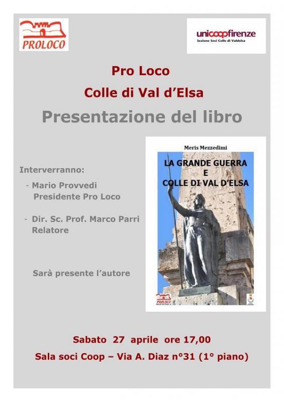 Presentazione del libro LA GRANDE GUERRA E COLLE DI VAL D&#039;ELSA